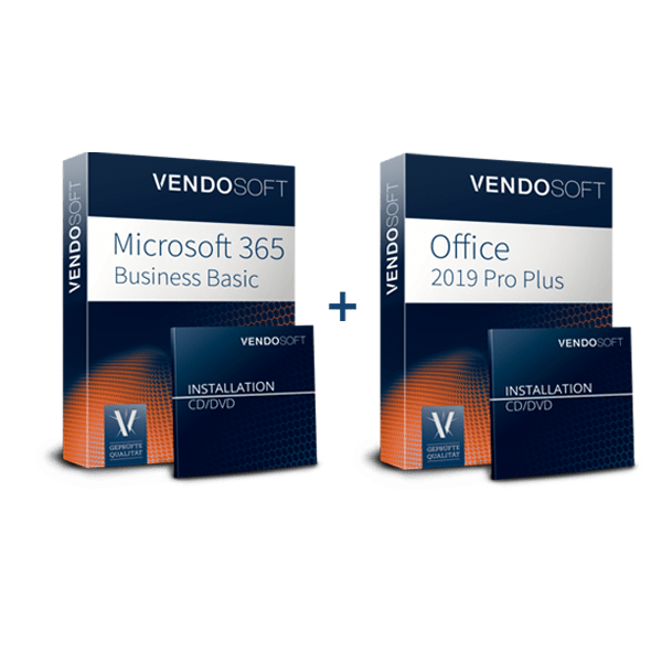Hybride Cloud: Microsoft 365 Business Basic CSP European Cloud & Microsoft Office 2019 Professional Plus (gebraucht)